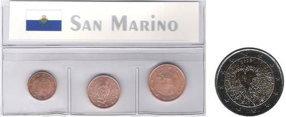 Bild zum Artikel Kleinmnzen San Marino 2004 inkl. 2 Mnze Finnland 2008