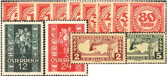 Bild zum Artikel Portomarken 1921 Glckwunschmarken u. Eilmarken