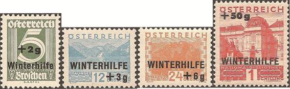 Bild zum Artikel 4 Marken Winterhilfe 1933 