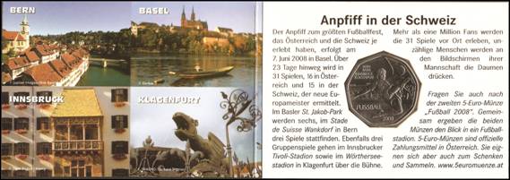 Bild zum Artikel Mnzfolder Fussball 2008 Strmer