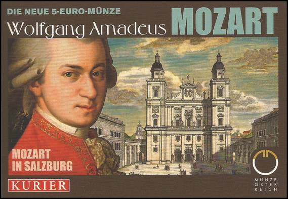 Bild zum Artikel Mnzfolder Mozart in Salzburg