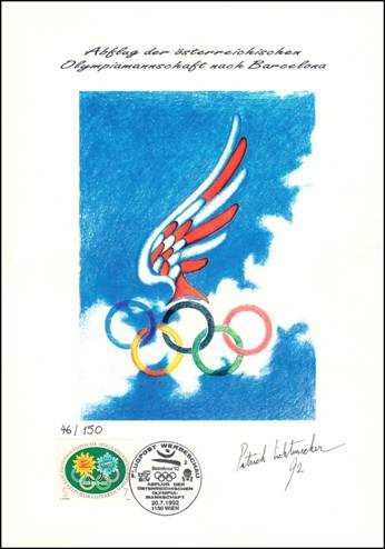 Bild zum Artikel Abflug der sterreichischen Olympiamannschaft nach Barcelona 1992