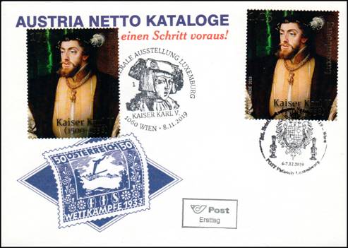 Bild zum Artikel Briefumschlag Kaiser Karl V. - Gemeinschaftsausgabe sterreich - Luxemburg