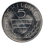 Bild zum Artikel: 5 Schilling Cu-Ni stgl. 1988
