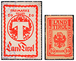 Bild zum Artikel: Paketkontrollmarken Land Tirol 20 Heller