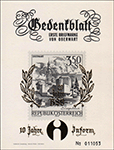 Bild zum Artikel: GB Goldaufdruck 1. Briefmarke von Oberwart